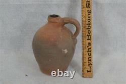 Antique early small ovoid jug crock 6 in stoneware rare 18th 19th c original