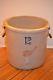 Antique Large 12 Gallon Red Wing Stoneware Crock With Wood Handles