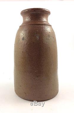 Antique salt glaze stoneware jar nice different form POTTERY crock jug