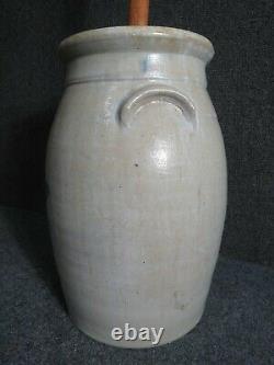 Antique stone ware Crock butter churn