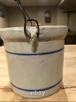 Antique stoneware Redwing butter from Kochs to cooks crock