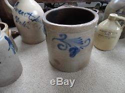 Antique stoneware crock 3 gallon Nj