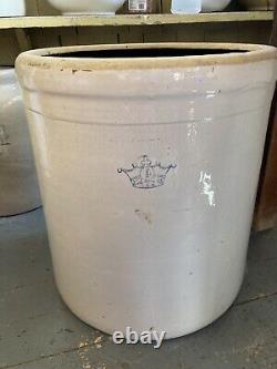 Antique stoneware crock blue 10 gallon
