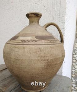 Antique stoneware crock jug pottery