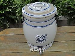 Antique stoneware water cooler crock 6 gal Western Stoneware ILL