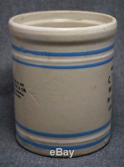 BUTTERINE Stoneware Crock C. T. McLaughlin LEBANON, PA Advertising Blue-White