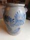 Beautiful 19th C. Decorated Stoneware Jar. Highly Decorated American Stoneware