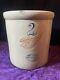Beautiful &original 2 Gallon Red Wing Union Stoneware Crock With 4 Wing Feather
