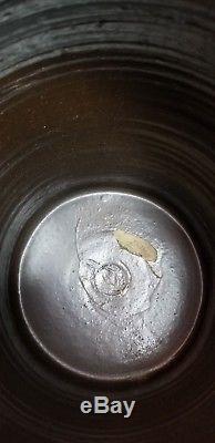 Bee Sting Crazy Eight Salt-Glazed Stoneware Butter Churn Crock Cobalt Glaze