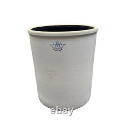 Blue Crown Pottery Stoneware Crock Roseville Robinson Ransbottom 8 Gallon