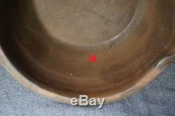 Blue Decorated Stoneware 1 Gal. BATTER BOWL with Pouring Spout 11 UNSIGNED