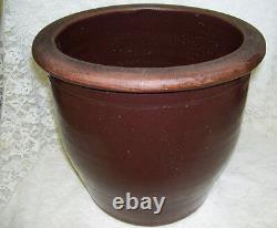 Brown Crock Primitive Stoneware Antique