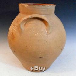 Brown Tulip Decorated Ovoid 3 Gallon Stoneware Crock Unnamed