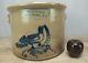 C1880 Bird Decorated Stoneware Crock 4 Gallon By Adam Caire Poughkeepsie Ny