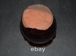 C. LINK EXETER, PA. Small 3 3/4 Redware Apple Butter Crock Stoneware Pottery