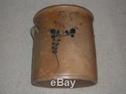Cobalt (1868 North Alton, IL Buck Inn Western Pottery) Jar 5 With Kiln Furniture