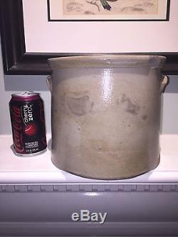 Dated 1893 Primitive Hudson Valley NY New York Stoneware Rooster Crock