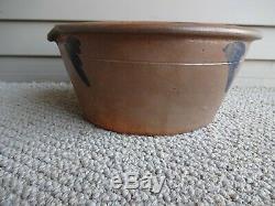 Decorated Stoneware Milk Pan Attb. To R. J. Grier Chester County Pa
