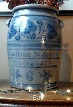 Decorated Stoneware crock-Greensboro Pa