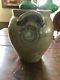 Early 2 Gallon Stoneware Ovoid Jar With Cobalt Watch Spring Decoration