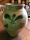 Early Stoneware Crolius/remmey Oyster Jar With 3 Cobalt Decorations