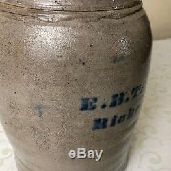 E. B. Taylor Crock Antique Salt Glazed Stoneware Richmond VA