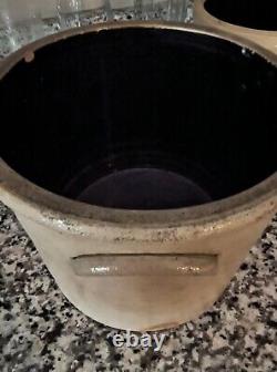 E. W. Farmington Antique Stoneware Crock late 19th century