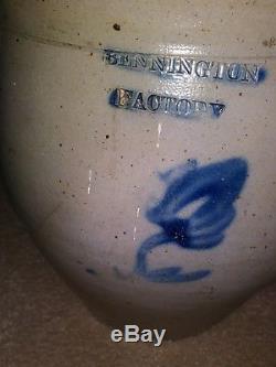 Early Bennington Factory Ovoid Stoneware Jar