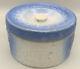 Early Blue & White Stoneware Butter Crock Salt Glaze