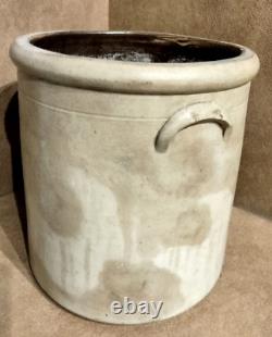 Early Primitive #3 Red Wing Bee Sting Brown Slip Interior Stoneware Crock