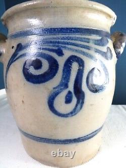 Early Stoneware Crock 4 Gal Origanal Found Condition