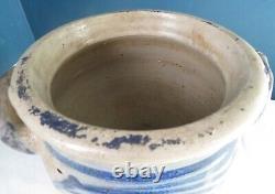 Early Stoneware Crock 4 Gal Origanal Found Condition