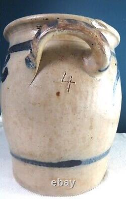 Early Stoneware Crock 4 Gal Origanal Found Condition