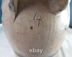 Early Stoneware Crock 4 Gal Origanal Found Condition