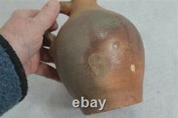 Early small ovoid jug crock 6 tall stoneware 19th c original very good