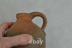 Early small ovoid jug crock 6 tall stoneware 19th c original very good