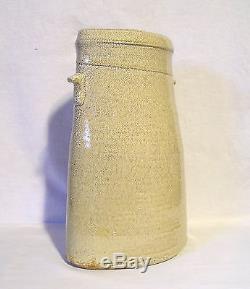 Elliptical or Oval Shaped Antique Salt Glazed Stoneware Pickling Jar Maker Mark