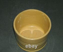 Excellent Small 4 1/8 1# Yellow Ware Butter Crock Stoneware