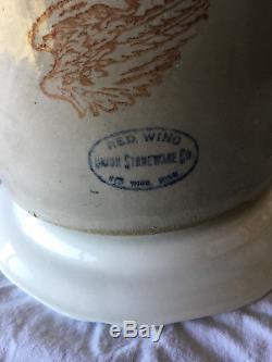 Excellent Vintage 2 Gallon Red Wing Stoneware Crock