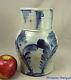 Exceptional Rare Remmey 1/2 Gal Decorated Stoneware Pitcher 19th Cent