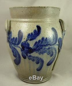 Exceptional Small Remmey 1 gal Decorated Stoneware Crock 19th cent
