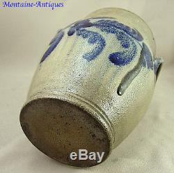 Exceptional Small Remmey 1 gal Decorated Stoneware Crock 19th cent