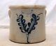 Frank B Norton Cobalt Decorated Stoneware 2 Gal Crock Floral Design Worcester Ma