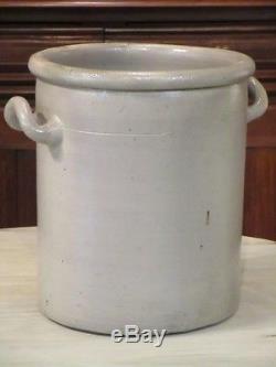 French grey stoneware glazed olive pot large