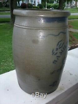 Hamilton And Jones 2 Gallon Decorated Stoneware Crock