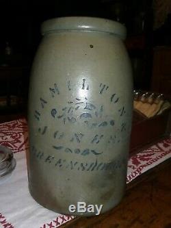 Hamilton Jones Western PA Decorated Stoneware Jar