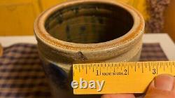 Hand Decorated Blue Decorated Stoneware Crock