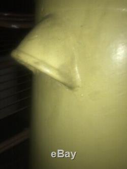 Hard To Find YELLOW U. S. Stoneware 30 Gallon Crock With Large Ear Handles