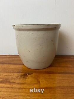 Hawthorn Pottery Co PA Stoneware 1/2-Gal Handled Crock Blue Decorated H. P. HP
