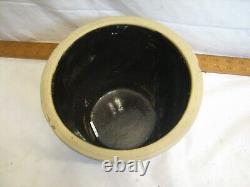 Hawthorn Pottery Co PA Stoneware 1/2-Gal Handled Crock Blue Decorated H. P. HP